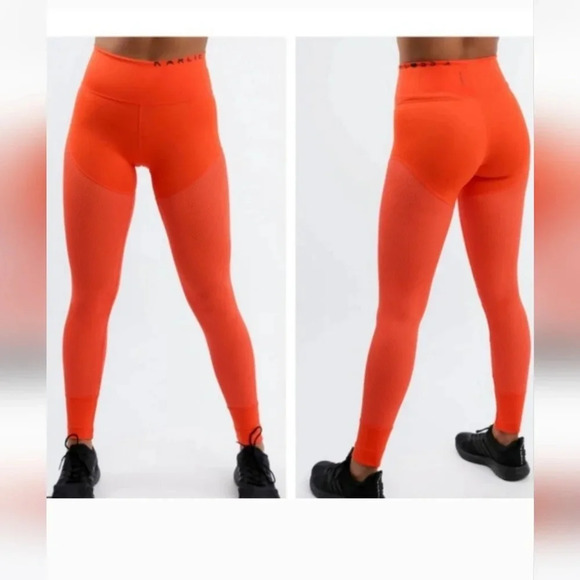Adidas karli kloss orange red mesh tight. XS - Picture 7 of 9